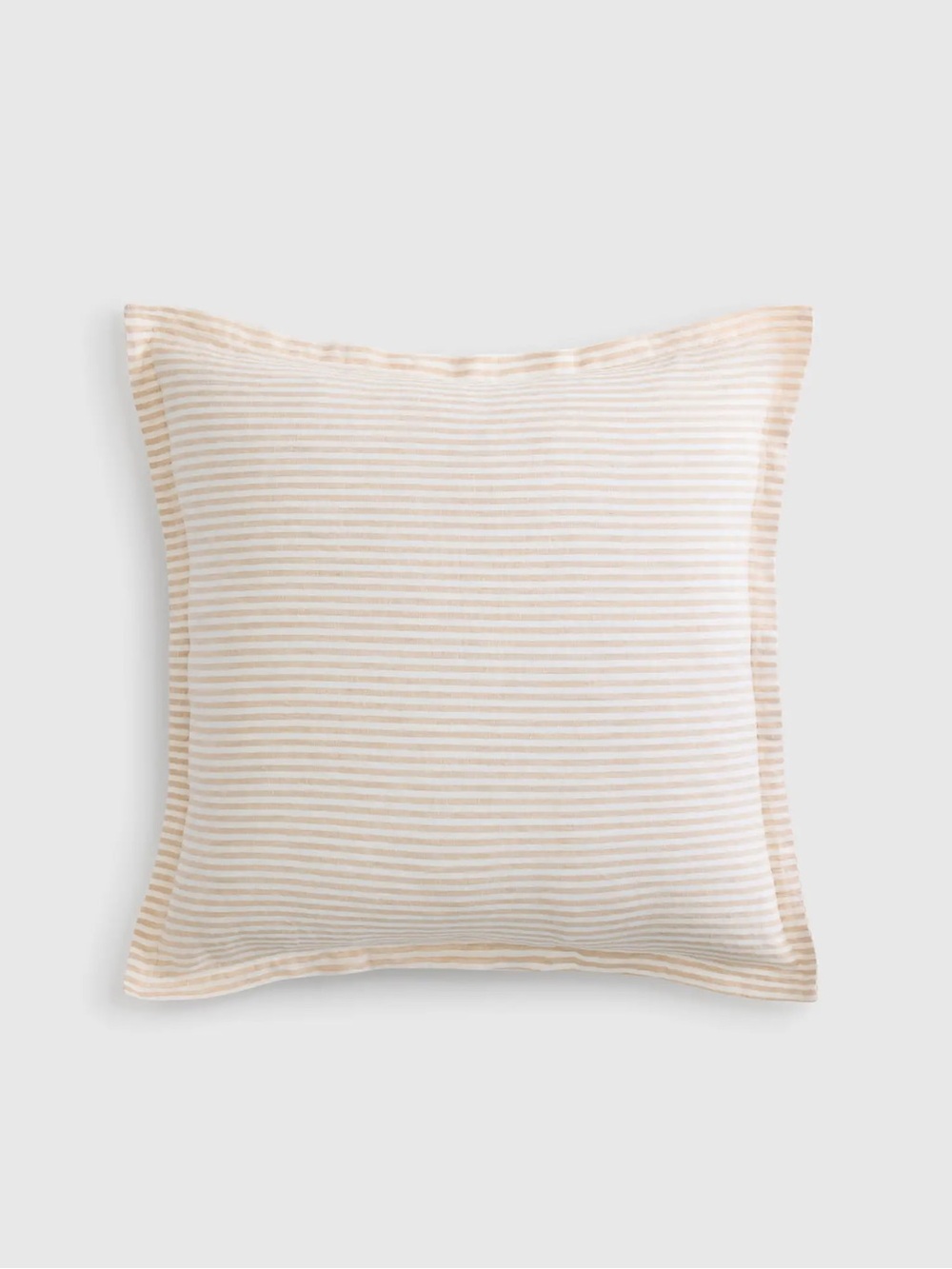 Quince Euro Sham Natural / White Stripe European Linen 26x26